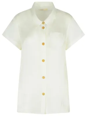 Keefe' White Silk Shirt