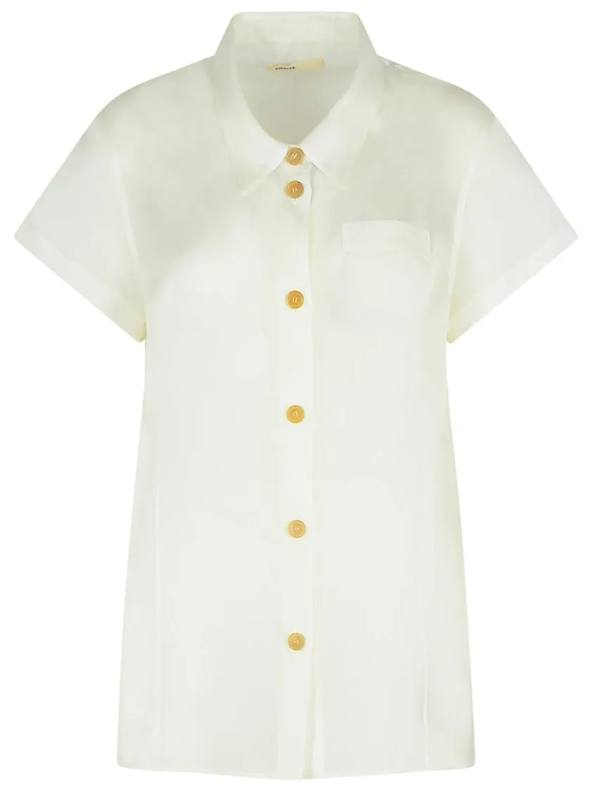 Keefe' White Silk Shirt
