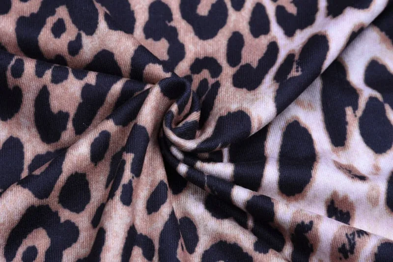 Leopard Print Sexy Mini Dress
