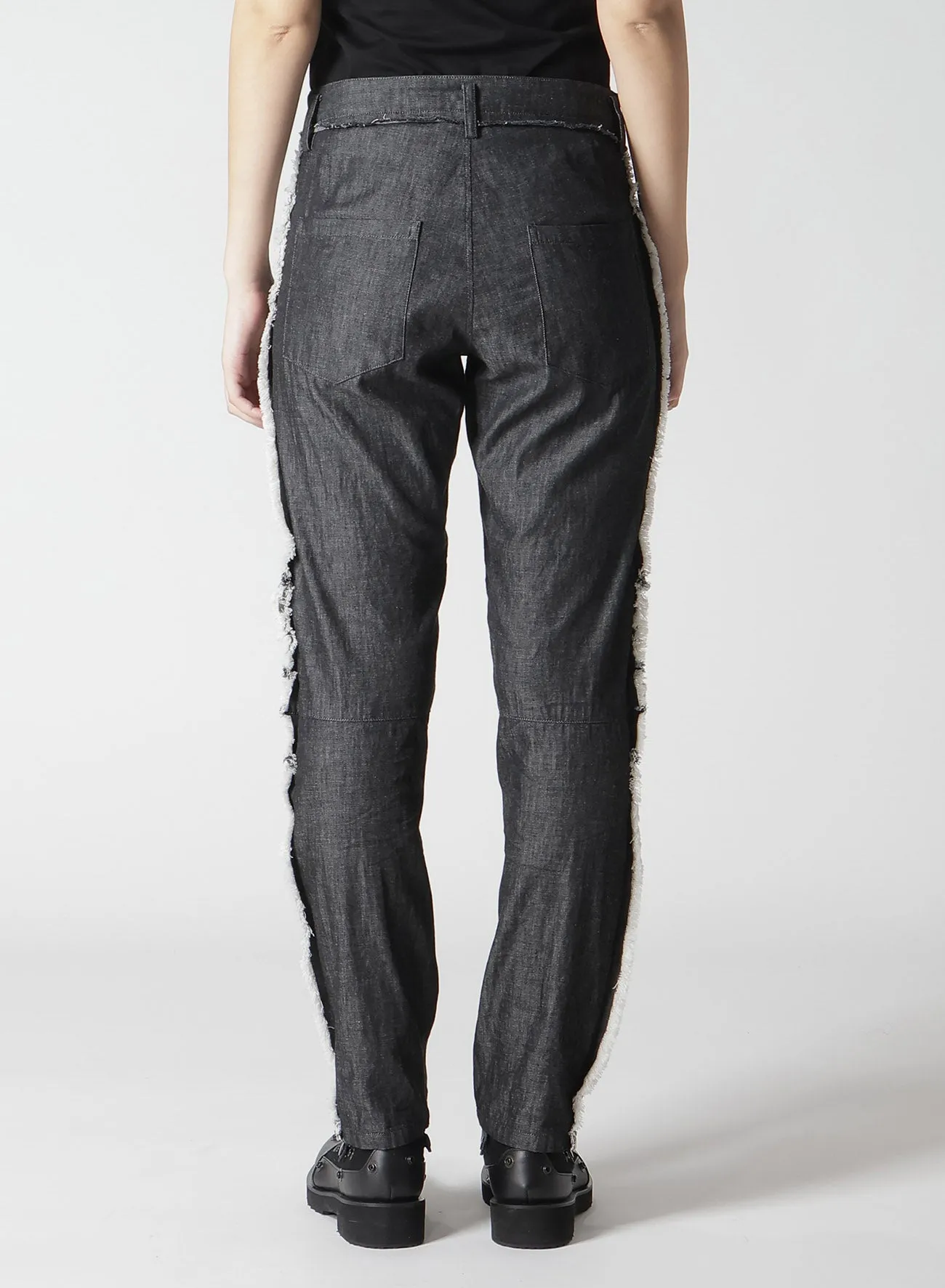 LIGHT DENIM BIKER PANTS