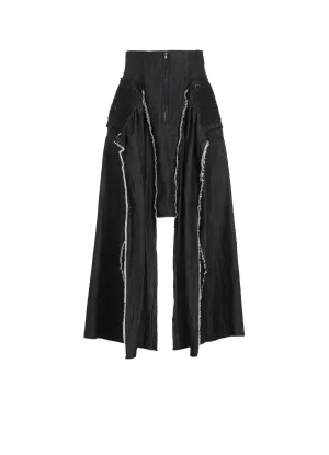 LIGHT DENIM GATHERED SKIRT