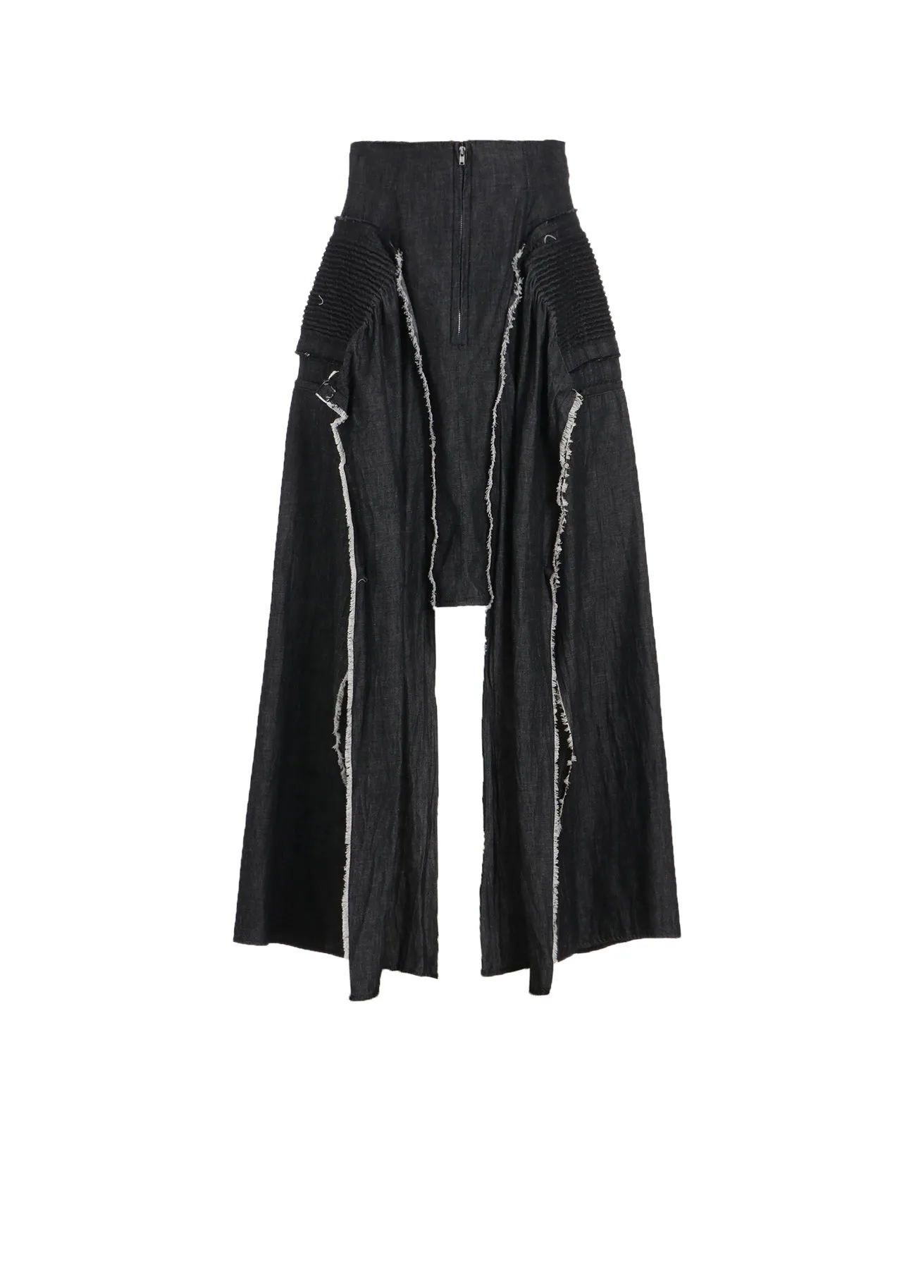 LIGHT DENIM GATHERED SKIRT