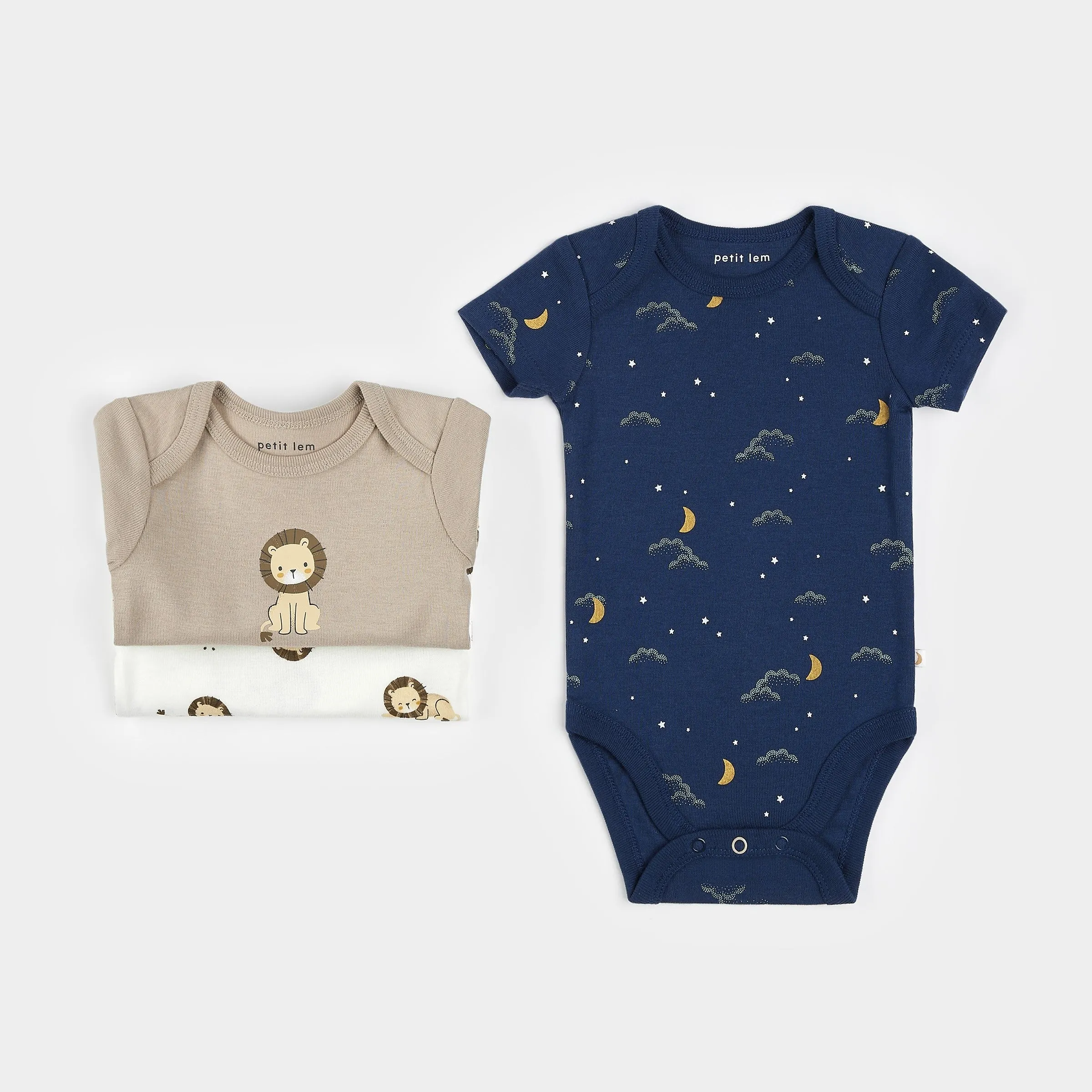 Little Lions 3 Pack Bodysuits