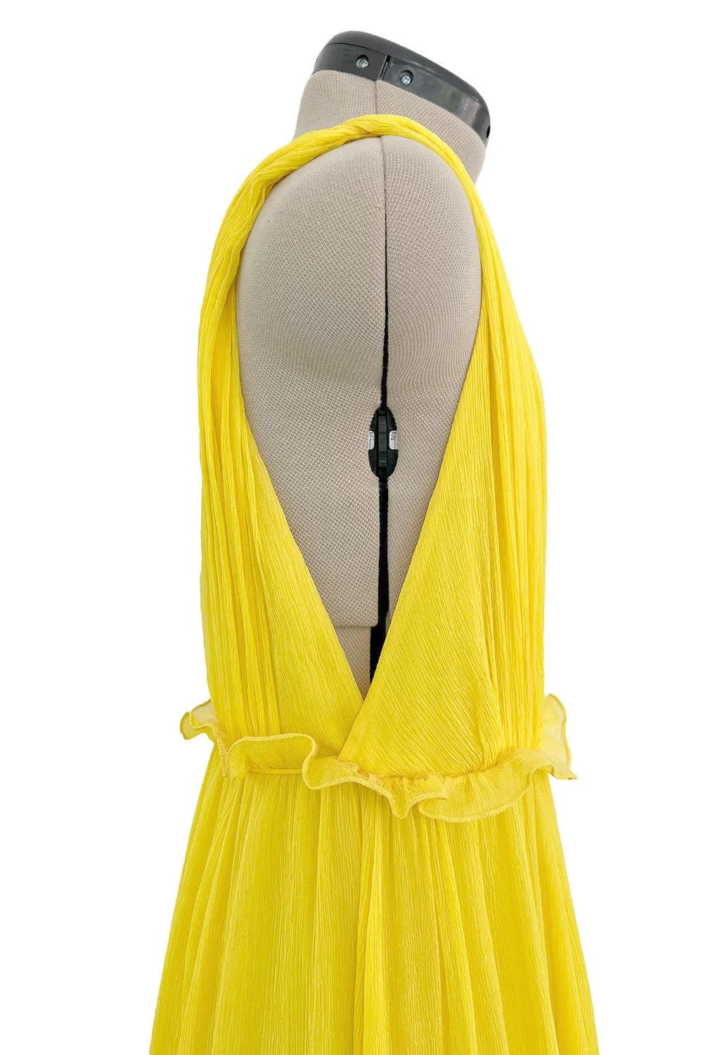 Look 47 Resort 2018 Christan Dior by Maria Grazia Chiuri Silk Chiffon Plunging Runway Dress