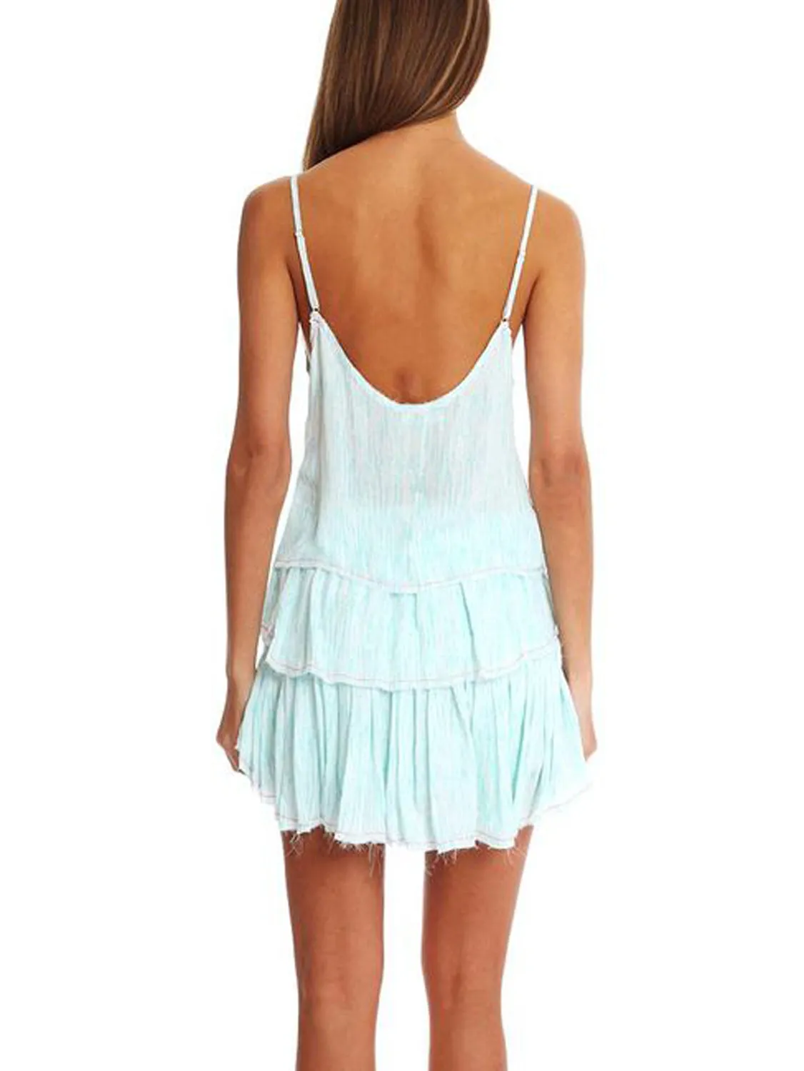 LOVESHACKFANCY Women's Aquatic Scales Crop Cami $215 NEW