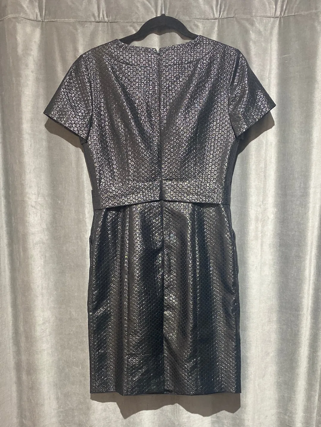 Maeve short sleeve shiney black dress