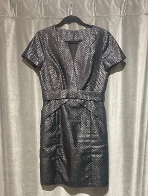 Maeve short sleeve shiney black dress