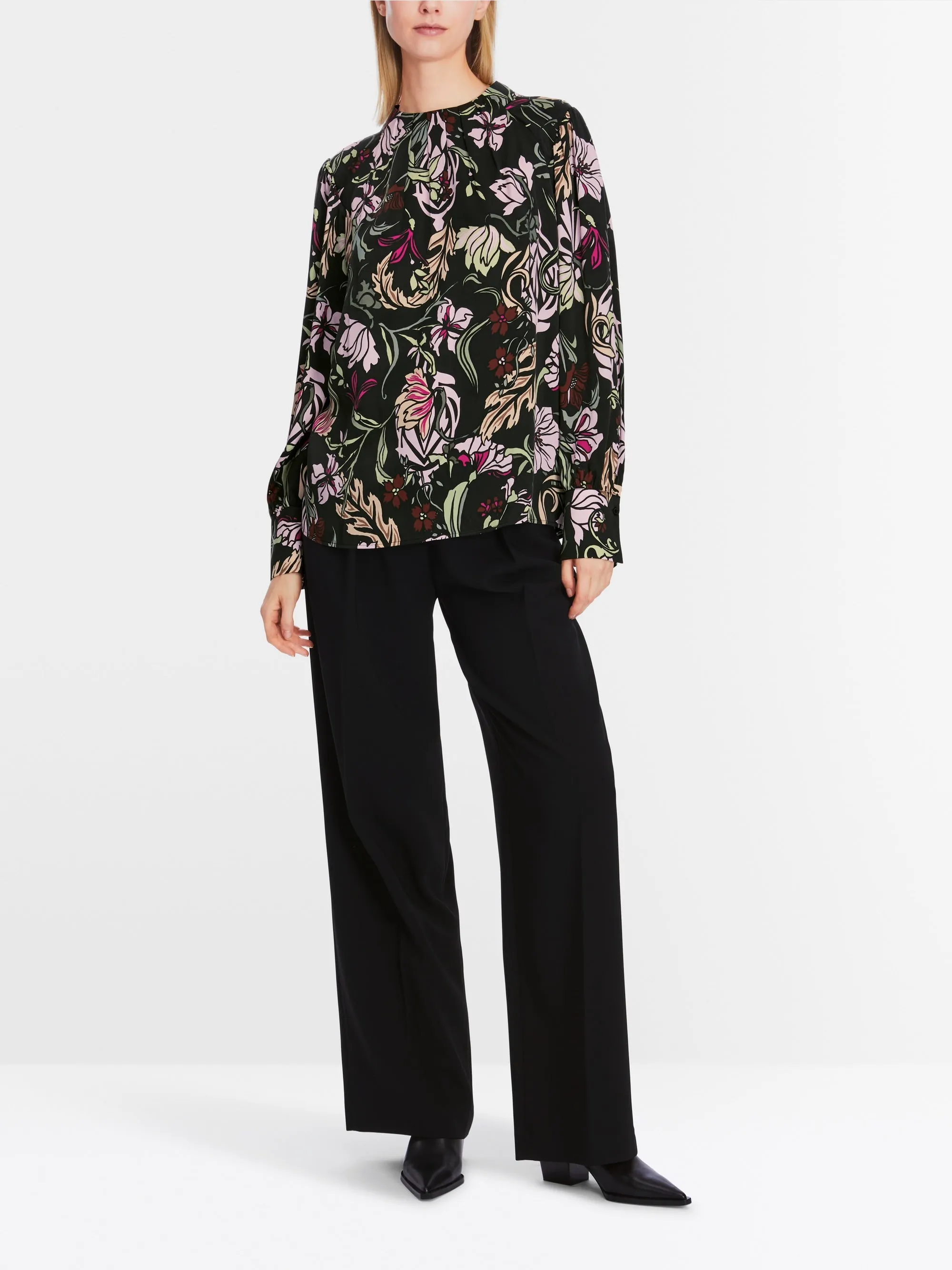 Marc Cain Floral Silk Blouse