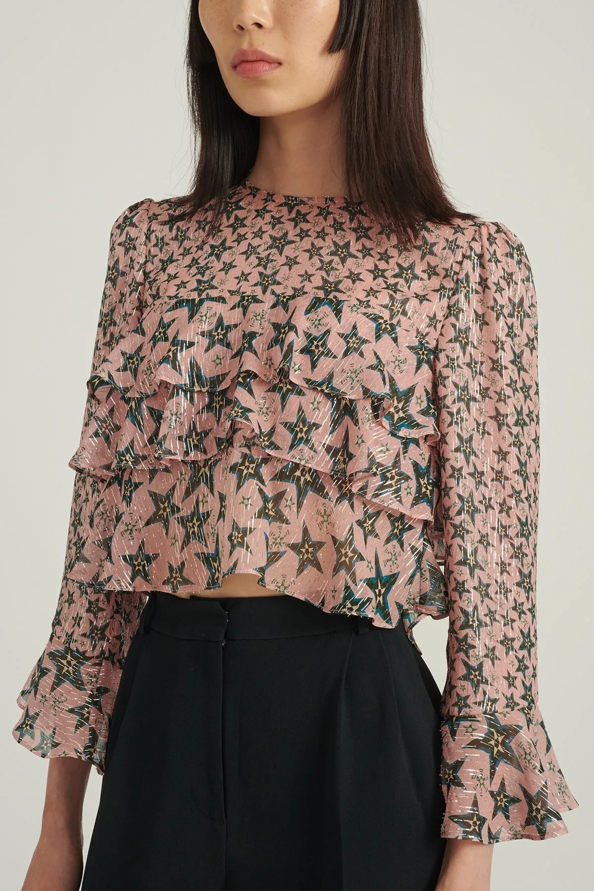 Marissa Ruffles Top in Star Blush