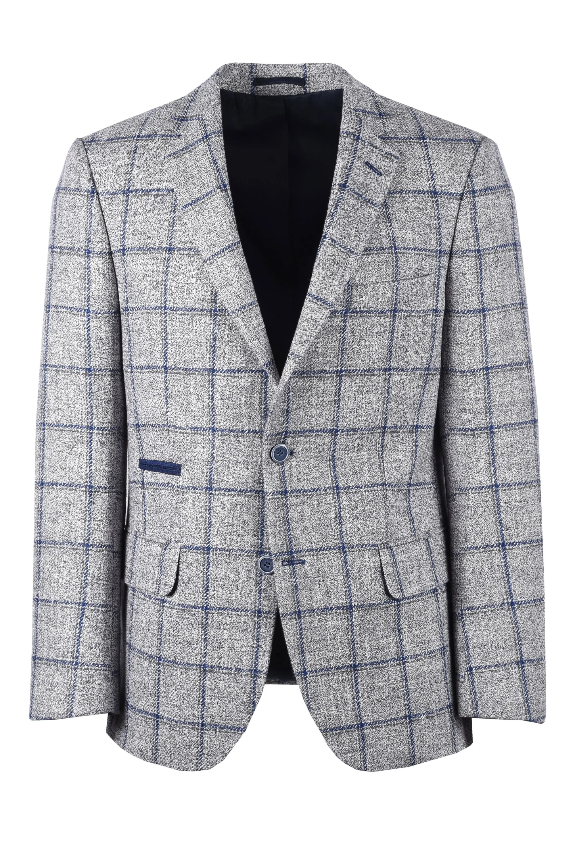 Mazzelli Jacket Grey Blue Check