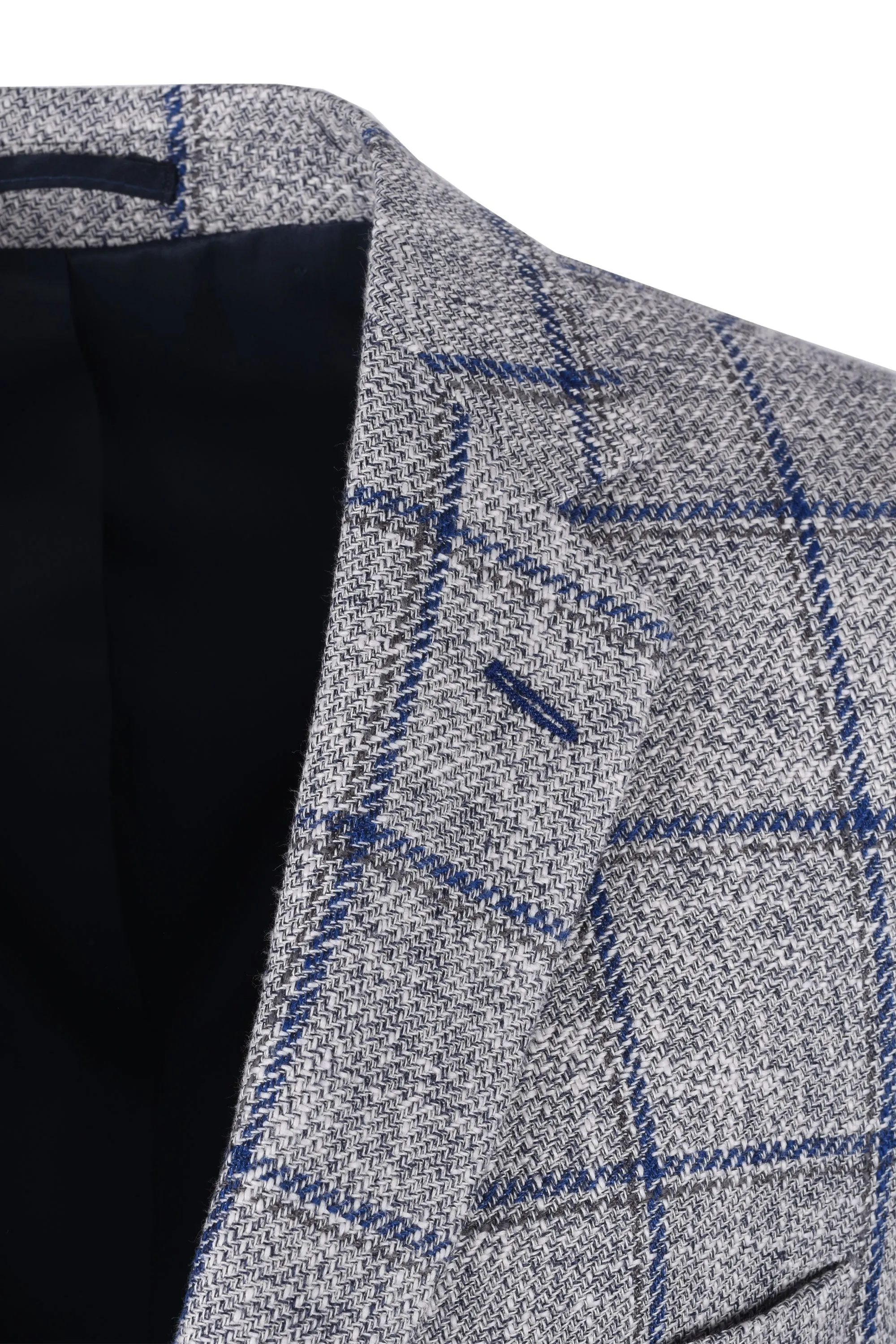 Mazzelli Jacket Grey Blue Check