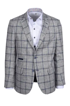 Mazzelli Jacket Grey Blue Check