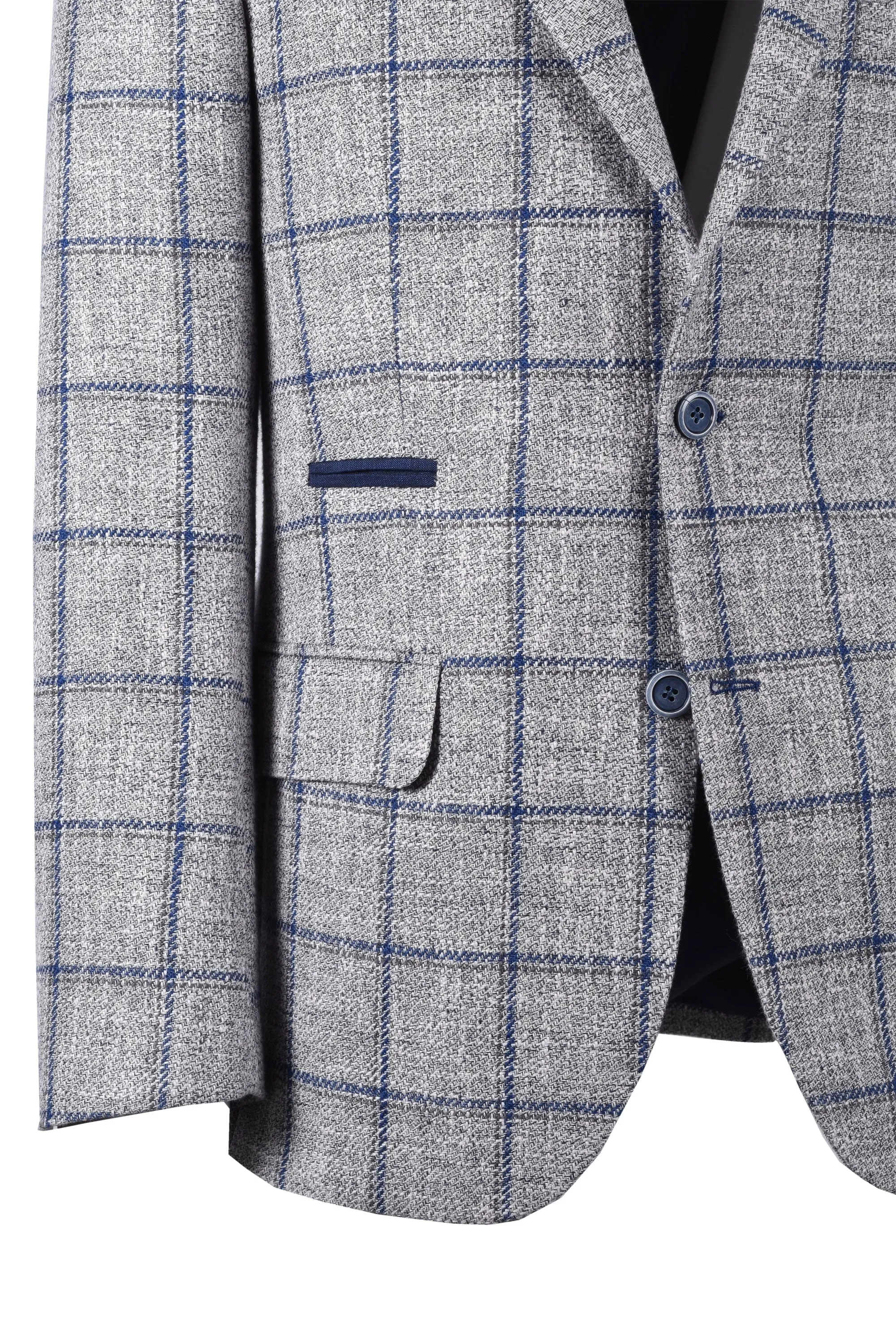 Mazzelli Jacket Grey Blue Check