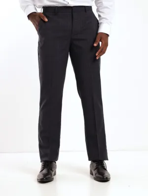 Men's Basic Tonal Check Trouser - Navy/Black