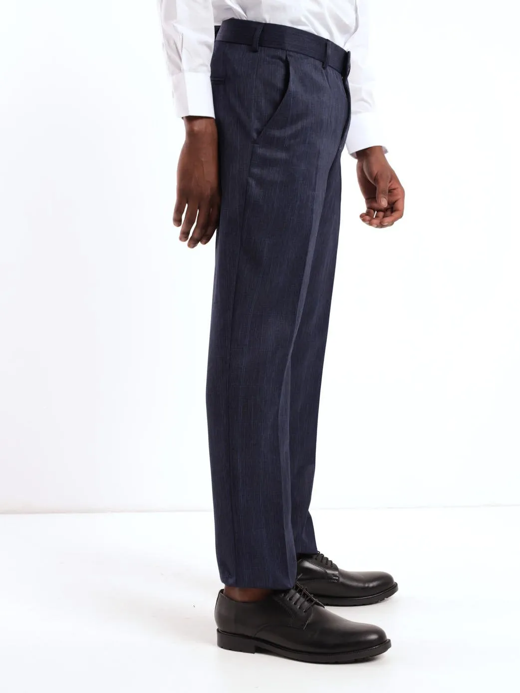 Men's Check Trouser - Navy