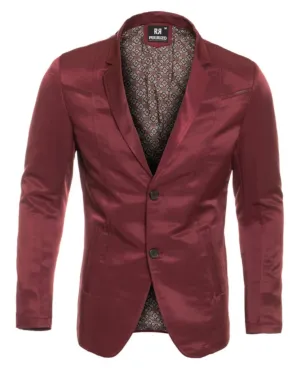 Men's Western Burgundy Blazer