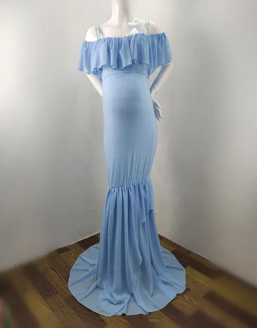 Mermaid Maternity Dress For Photo Shoot