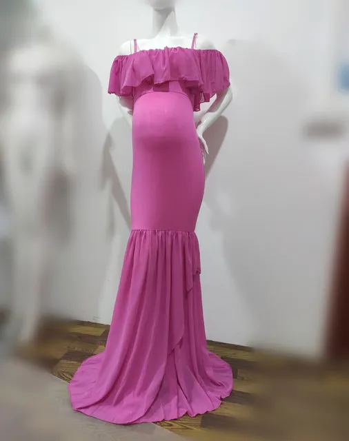 Mermaid Maternity Dress For Photo Shoot