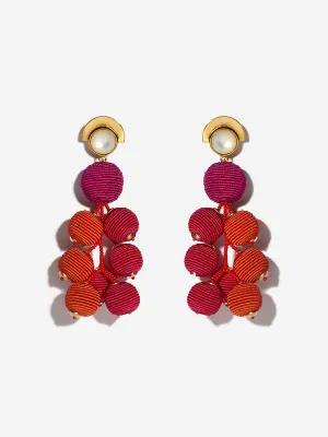 meteor earrings - berry