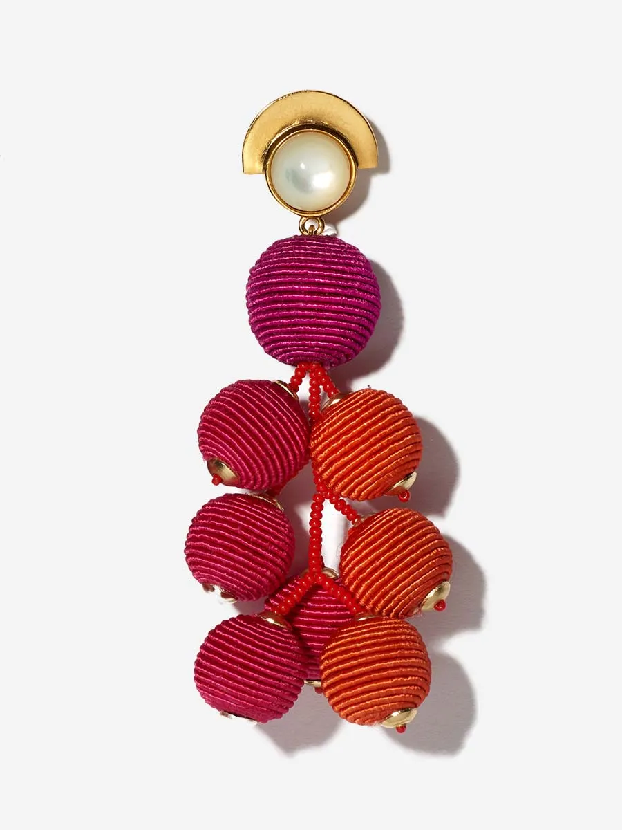 meteor earrings - berry