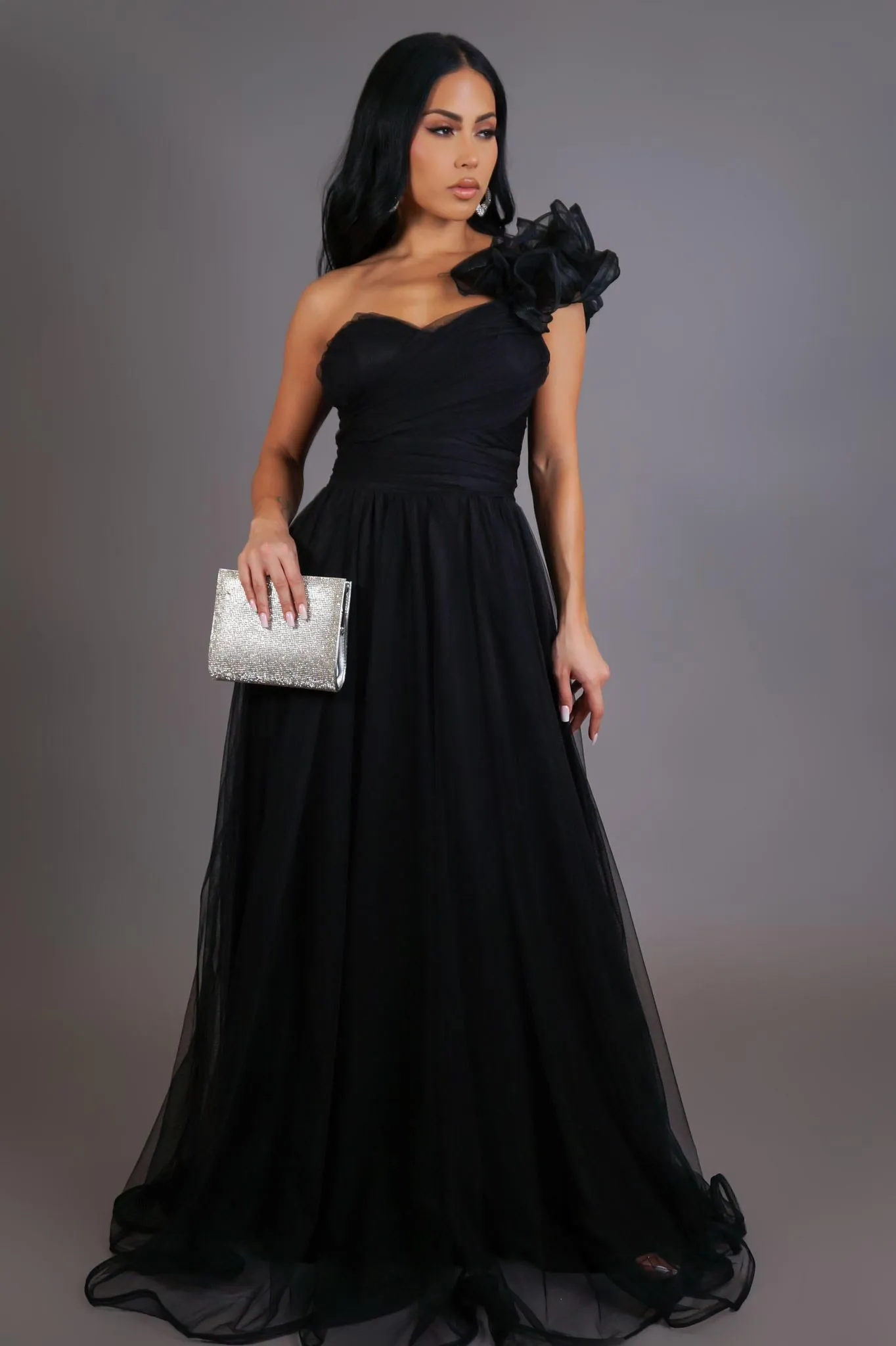 Midnight Whisper Tulle Gown