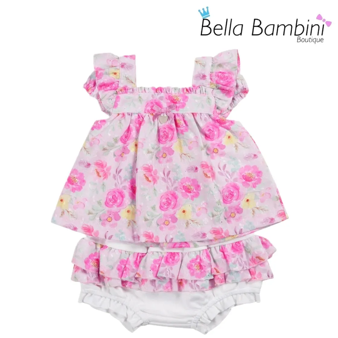 Mintini Baby Girls Hot Pink Short Set