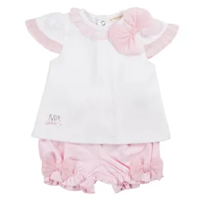 Mintini Baby Girls Pink Short Set