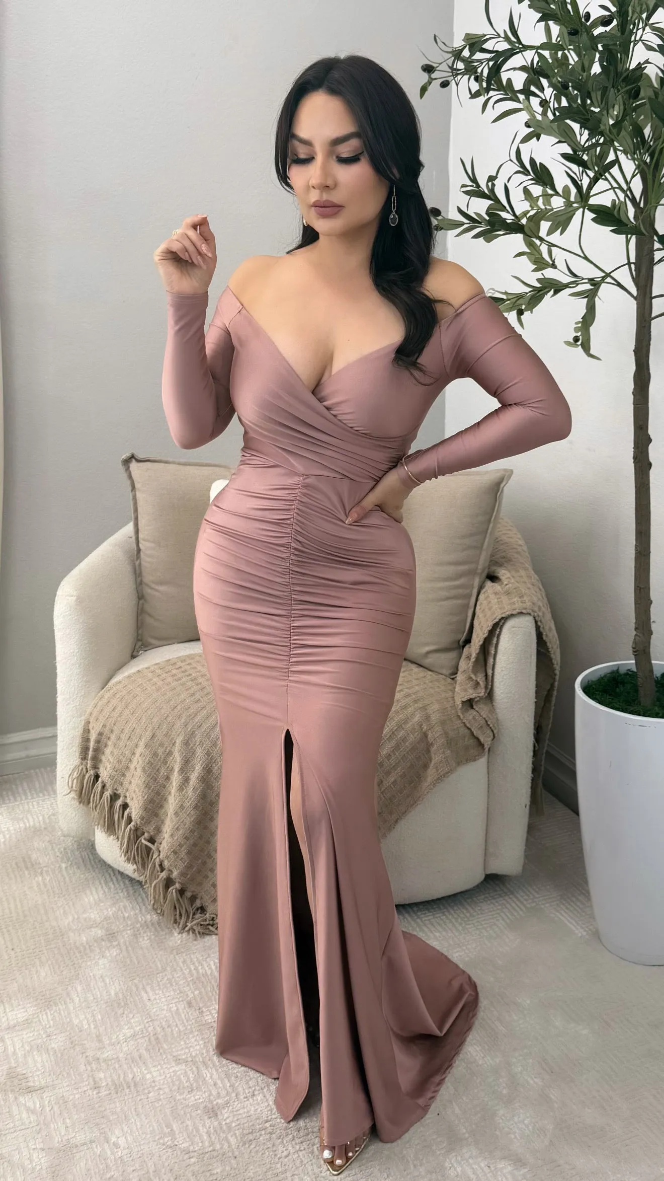 MONTECARLO MAUVE DRESS