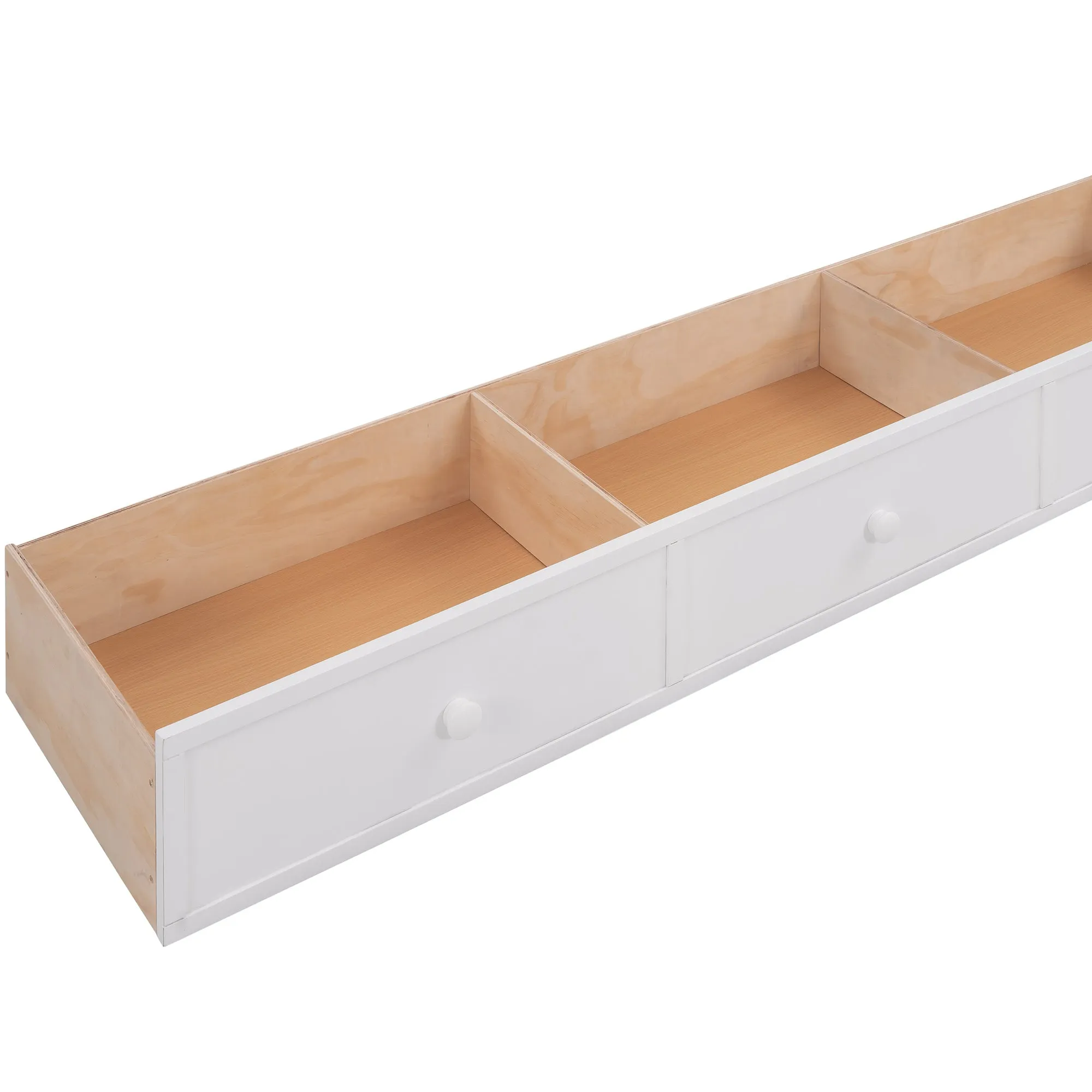 MyRoom Stairway Twin-Over-Twin Bunk Bed with Three Drawers