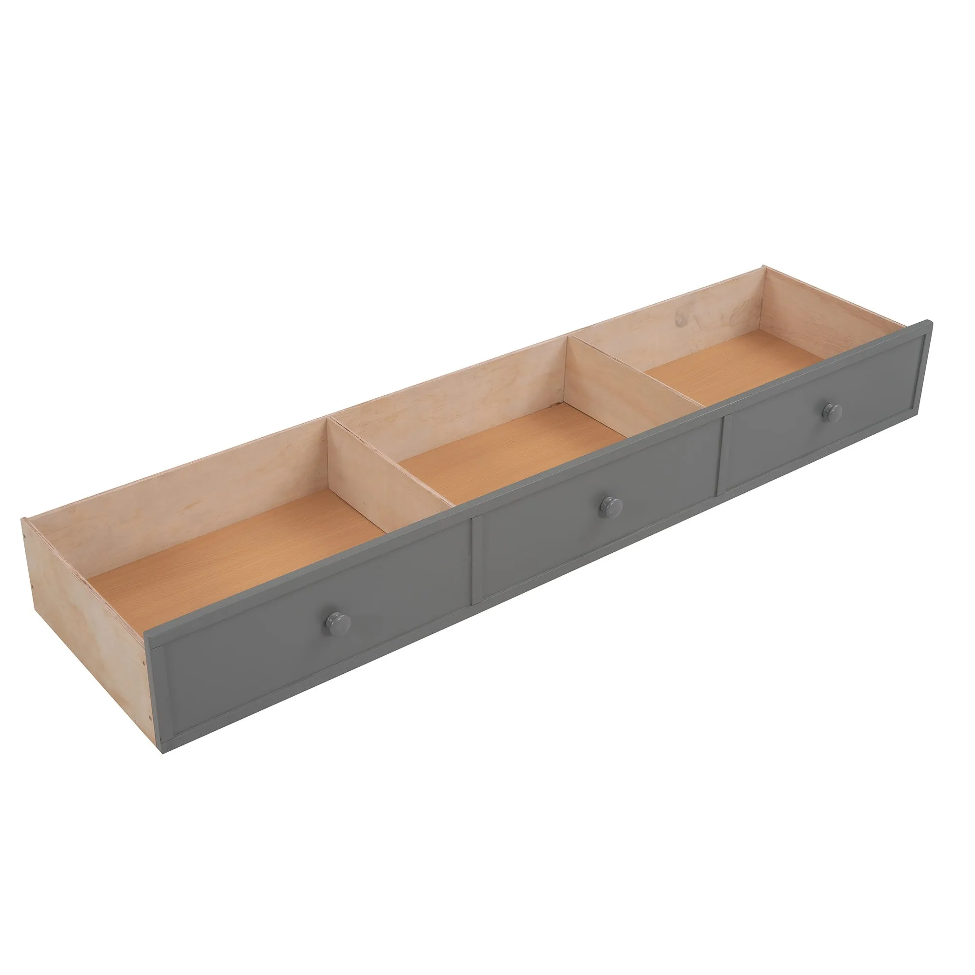 MyRoom Stairway Twin-Over-Twin Bunk Bed with Three Drawers