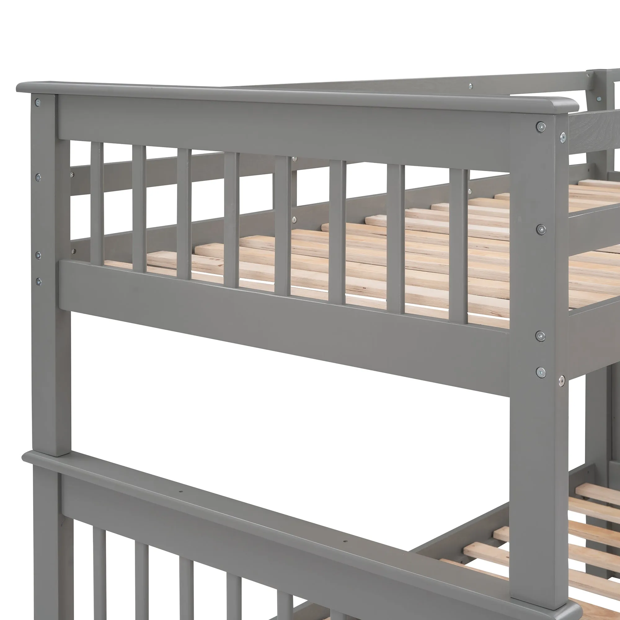 MyRoom Stairway Twin-Over-Twin Bunk Bed with Three Drawers