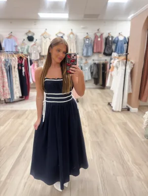Navy Bella Midi Dress