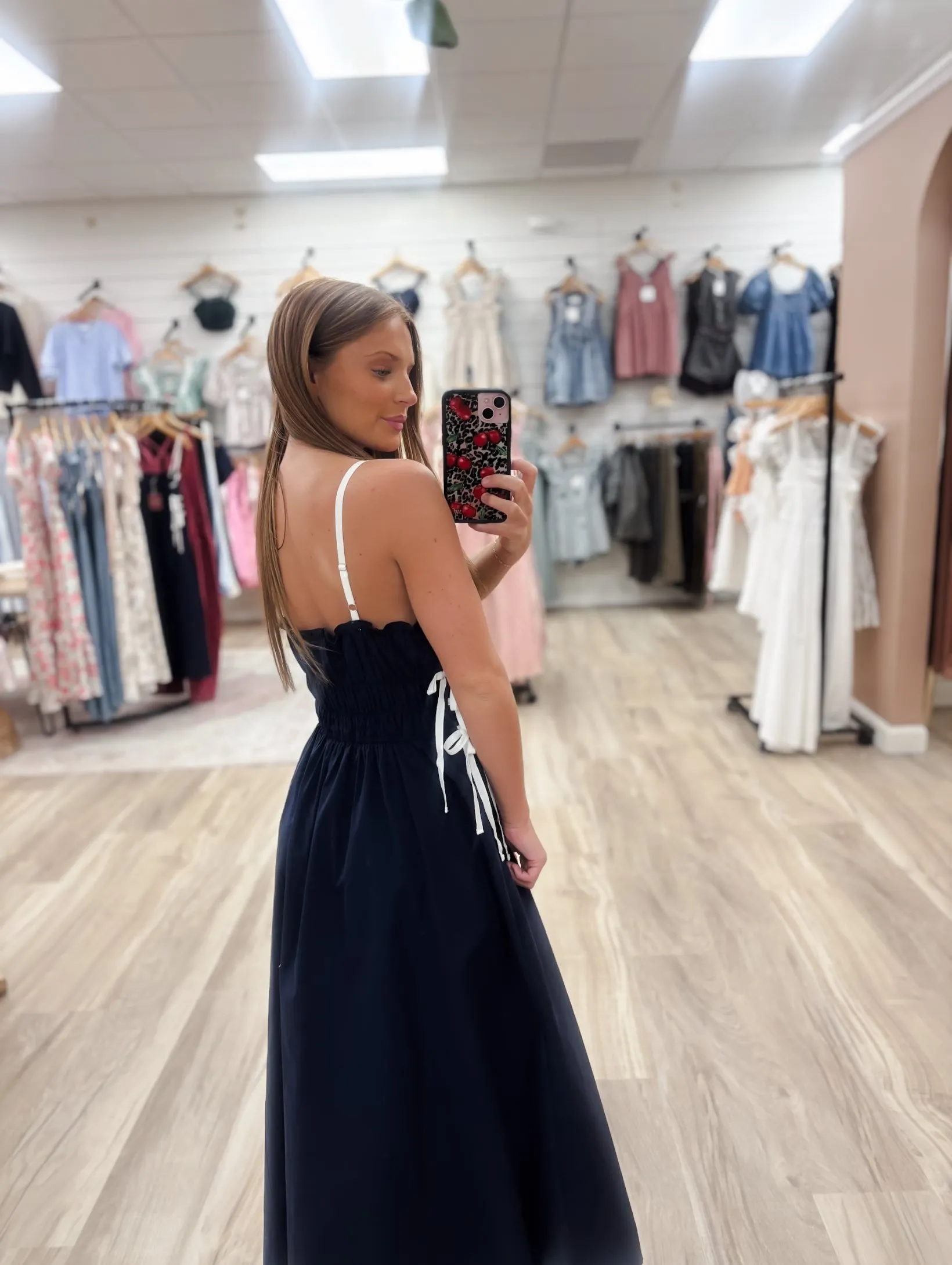 Navy Bella Midi Dress