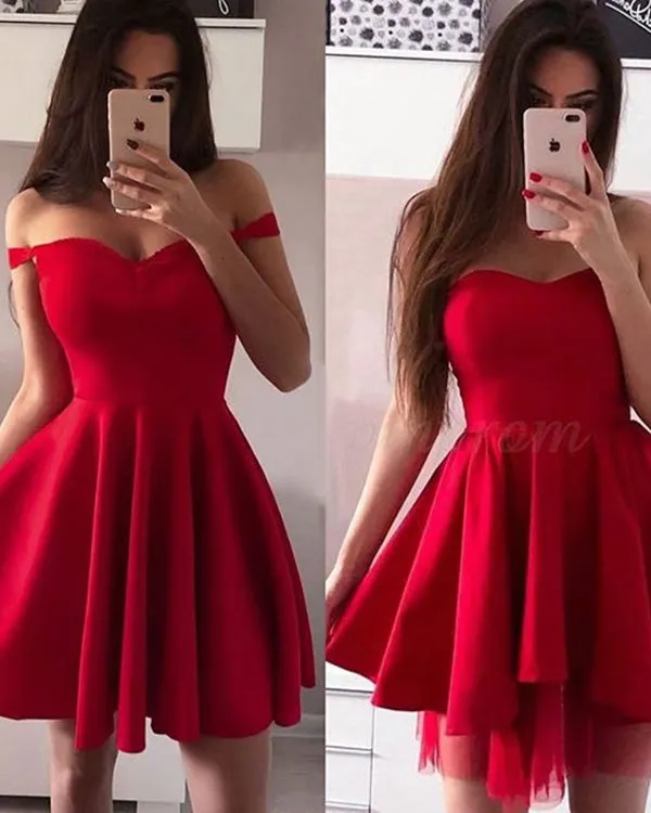 New Arrival Red Homecoming Dress Sexy Short Party Dress