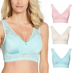 New Rhonda Shear LOT OF 3 Pinup Bra With Removable Pads. 656439-NEW Large