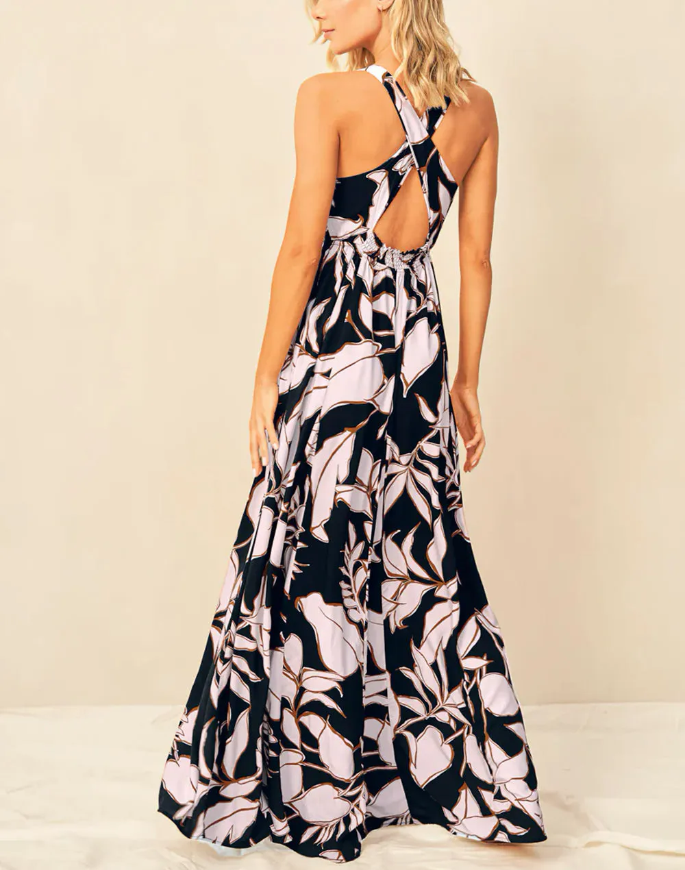 Opal Leaves Niza Maxi Dress