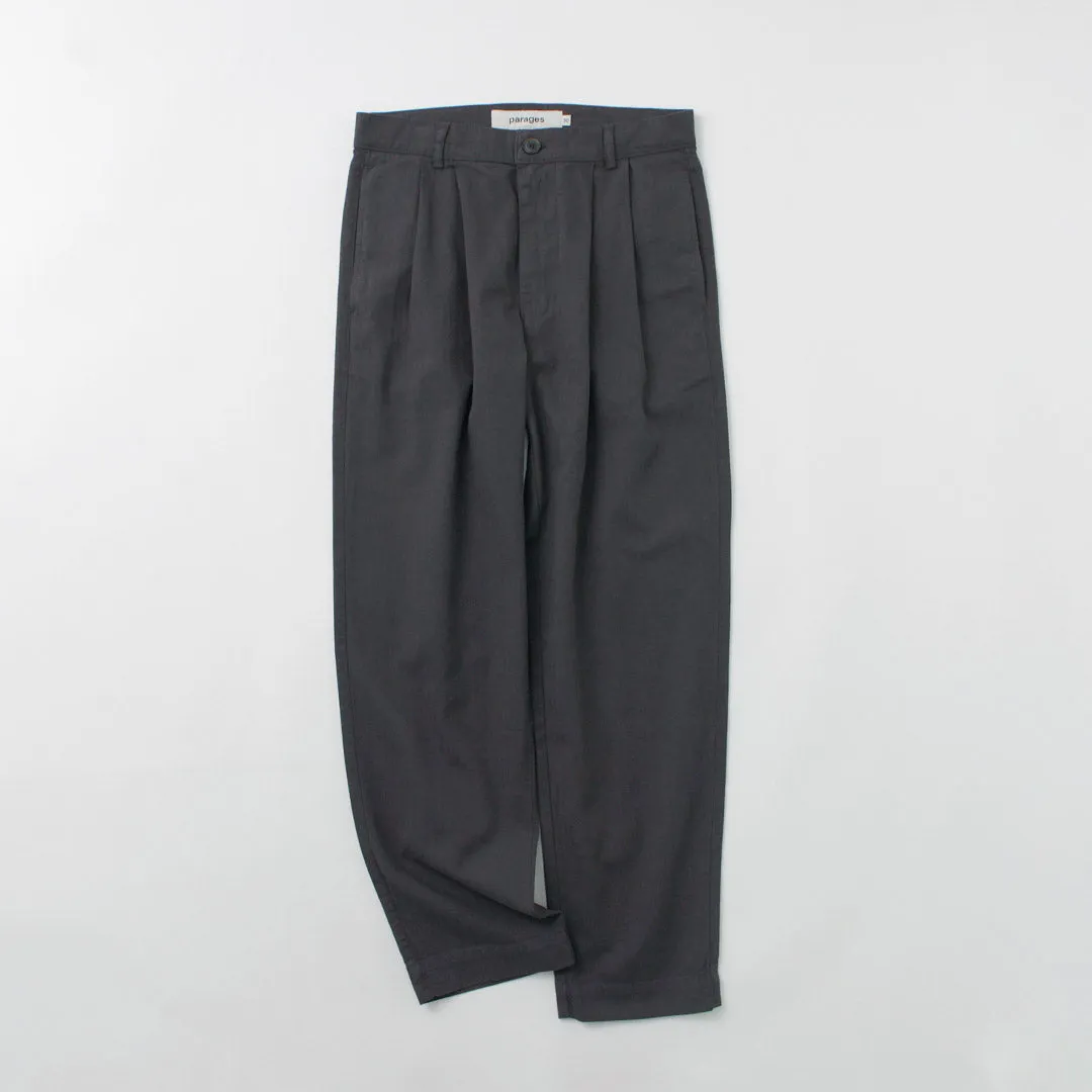 PARAGES / Double Pleated Pants Cotton
