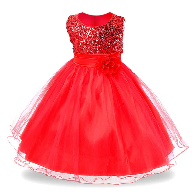 Party dress sequins Sleeveless For Girls