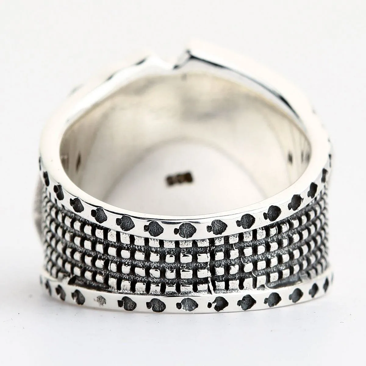 Playing Card Poker Sterling Silver Biker Ring