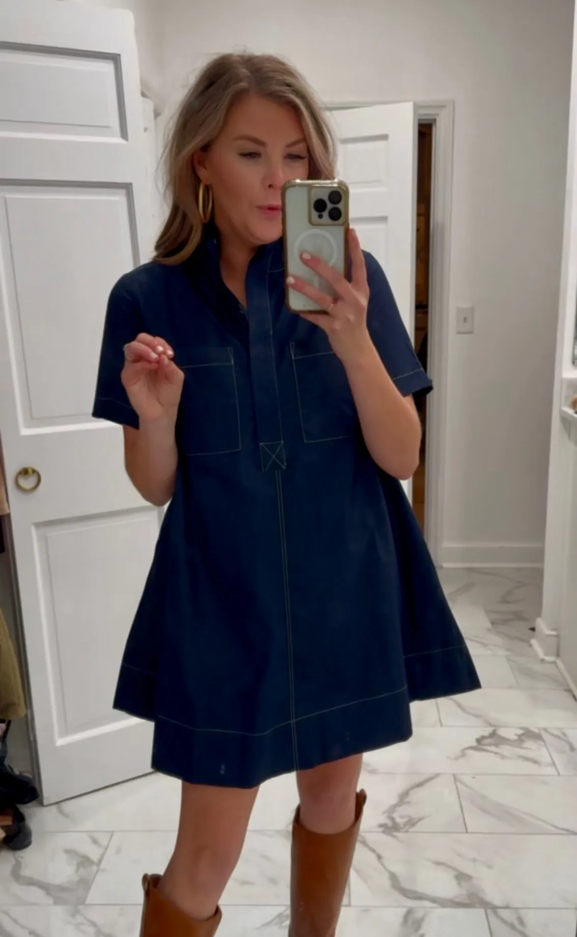 PRE-ORDER Vineyard Dress - Navy