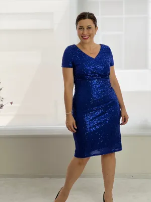 Quartez Royal Sequin Dress