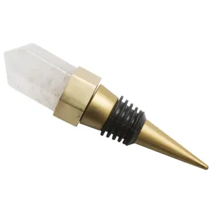 Quartz Winestopper in Brass