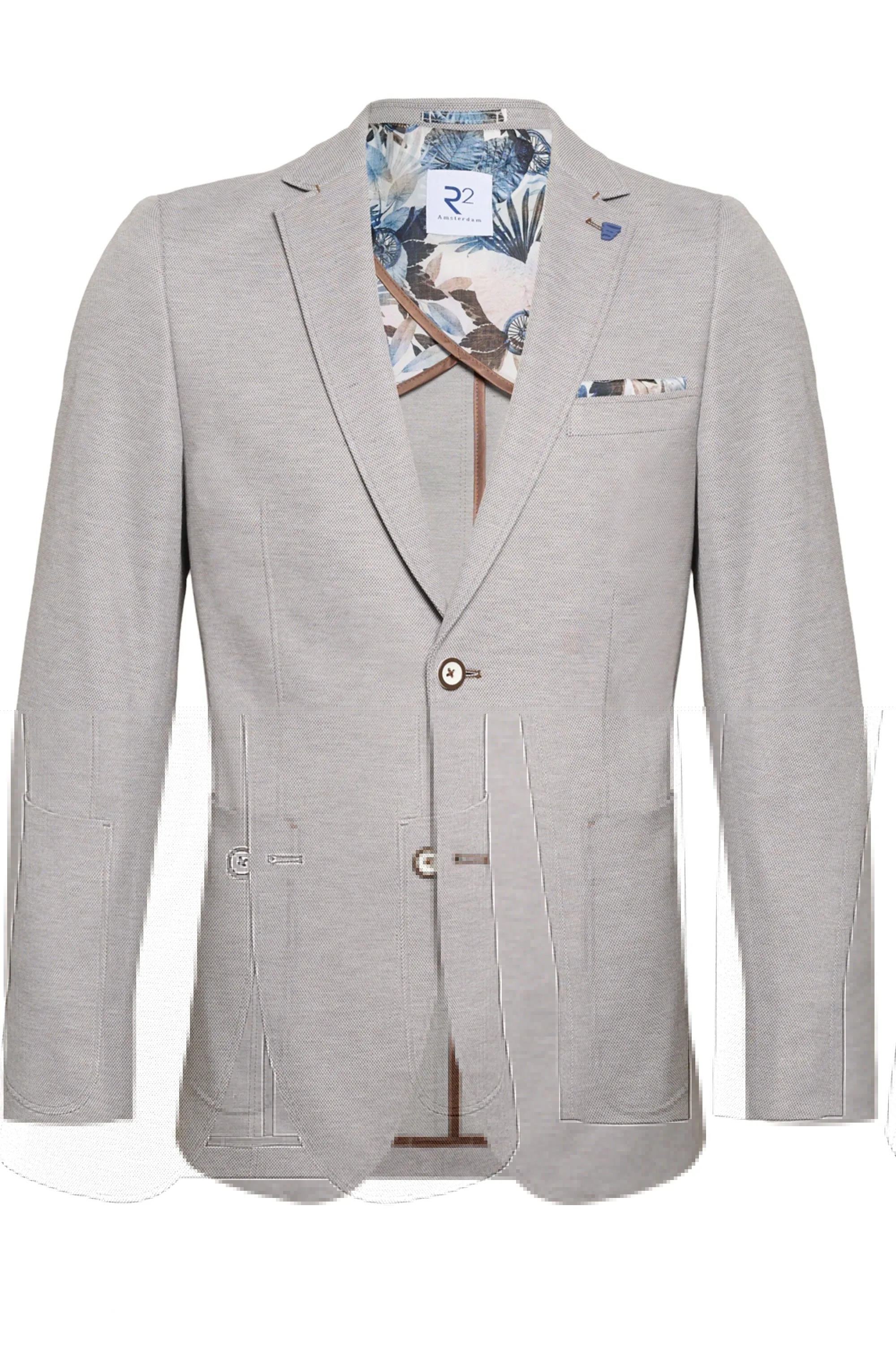 R2 Notch Lapel Jacket Grey