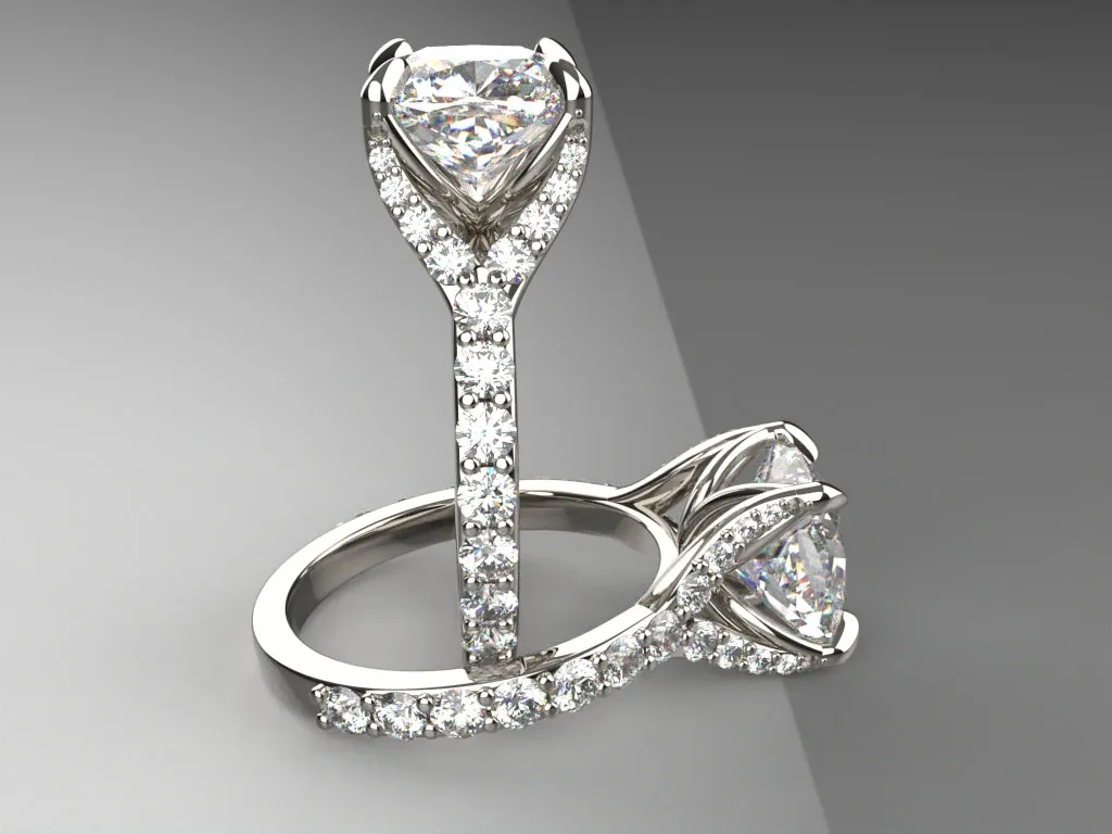 Raylen's Signature Split Shank w Pave Set diamonds