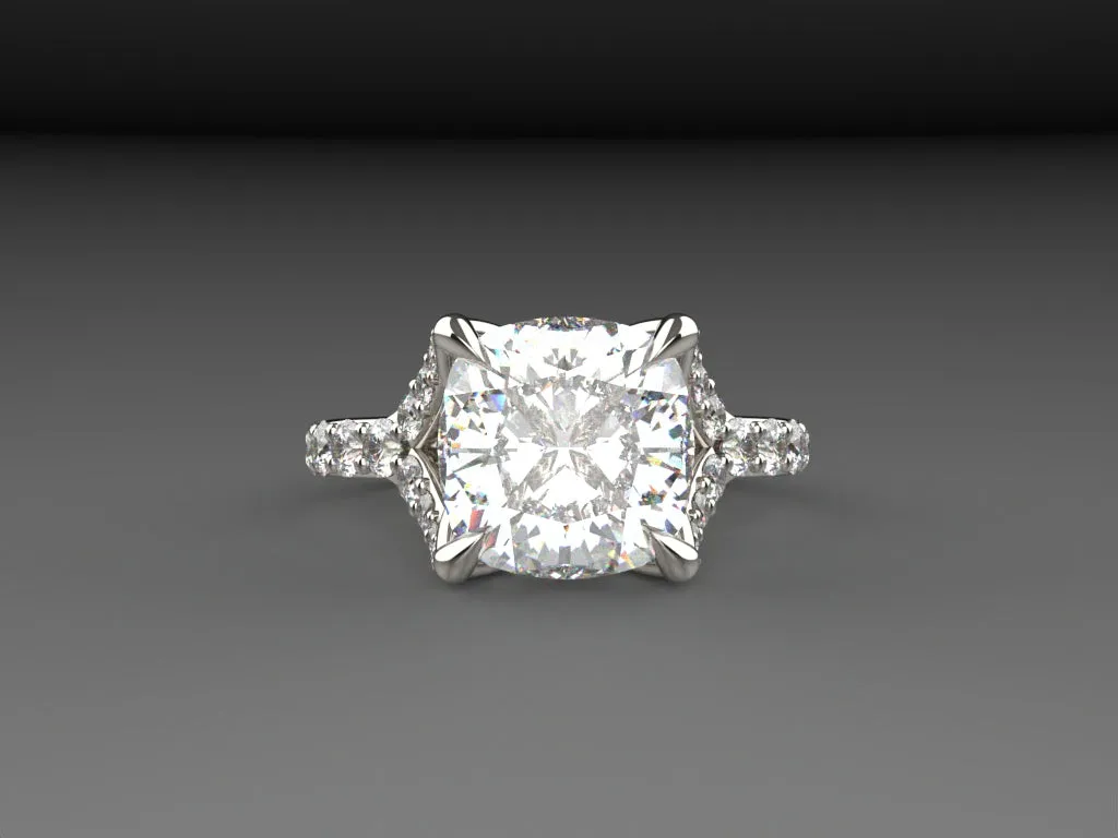 Raylen's Signature Split Shank w Pave Set diamonds