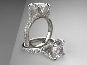 Raylen's Signature Split Shank w Pave Set diamonds