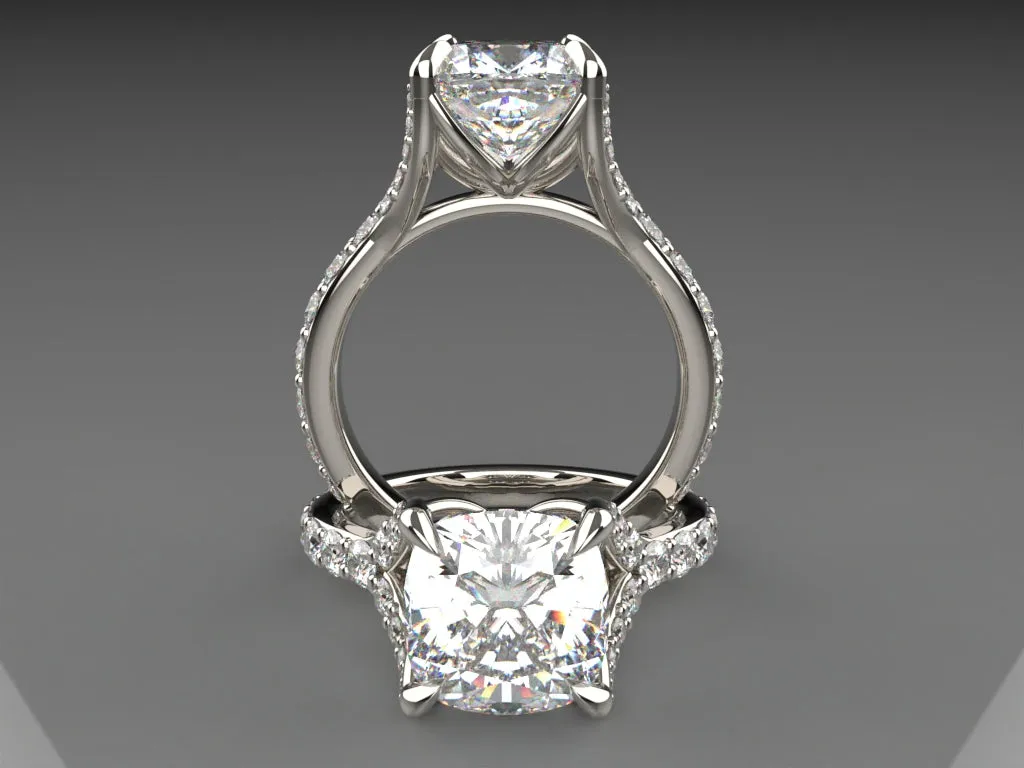 Raylen's Signature Split Shank w Pave Set diamonds