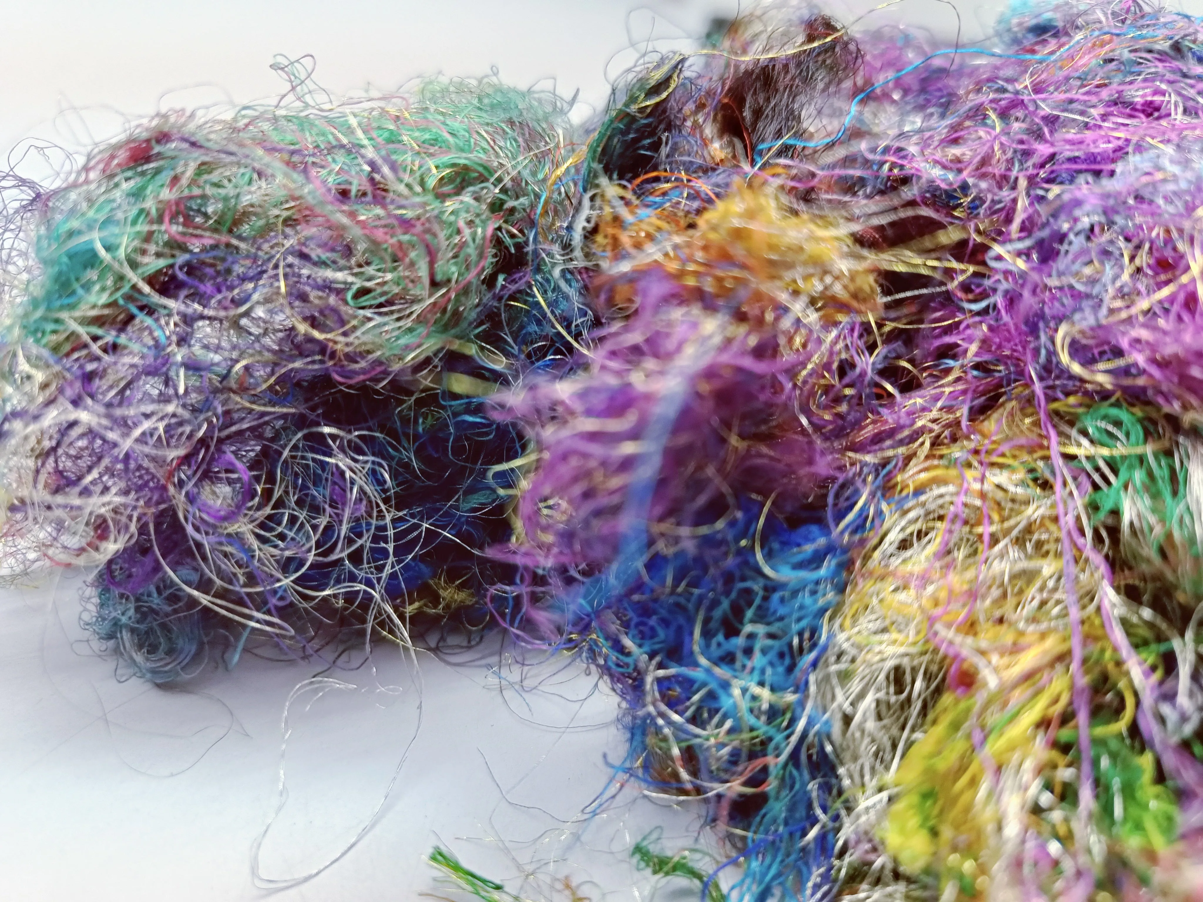 Recycled Silk Lurex Waste - Multicolor