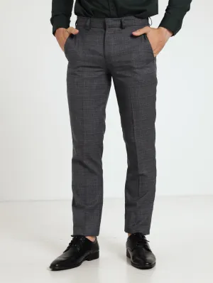Regular Check Trouser - Charcoal