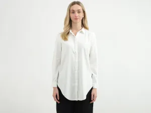 Relaxed-Fit Regular Collar High-Low Hem Shirt